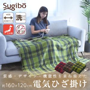 電気毛布 ひざ掛け 日本製 ワイド 約160×120cm 洗える 温度調整 省エネ 節約 秋冬 キャンプ 椙山紡織 Sugibo SB20HW01 [ccn]｜futonno-kura