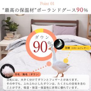 羽毛布団 二枚合わせ シングル ポーランド産 ...の詳細画像4