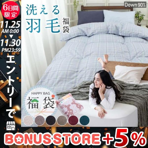 2026 福袋 羽毛布団 シングル 西川 日本製 洗える ダウン90％ ランドリエ 抗菌 防臭 掛け...