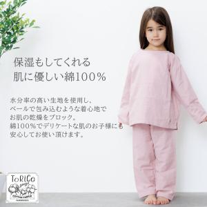 パジャマ キッズ 長袖 綿100% ガーゼ コ...の詳細画像2