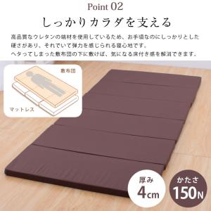 マットレス シングル 高反発ウレタン 6つ折り...の詳細画像4