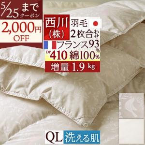 西川（nishikawa） 羽毛布団 クイーン クィーン 掛け布団 厳選ダウン90