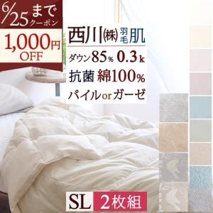 西川（nishikawa） 羽毛肌掛け布団 シングル ロング 日本製 掛けふとん