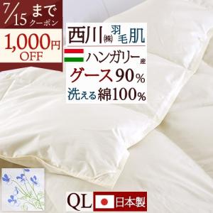 西川（nishikawa） 羽毛肌掛け布団 シングル 東京 増量0.4kg 側生地綿