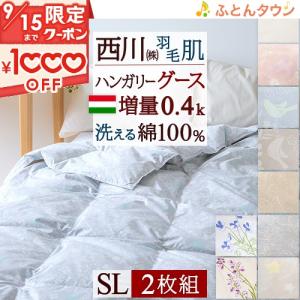 西川（nishikawa） 羽毛肌掛け布団 ダブル 東京 リビング 増量0.5kg 側