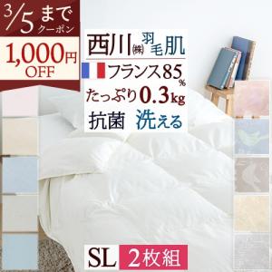 西川（nishikawa） 羽毛肌掛け布団 シングル 東京 増量0.4kg 側生地綿