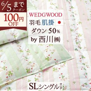  綿毛布 ワイルドストロベリー 140cm x 200cm ウェッジウッド 綿毛布(毛羽部分） （シングル）140×200cm ピンク ヨコ