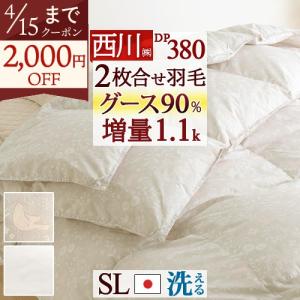 西川（nishikawa） 羽毛布団 2枚合わせ シングル ドイツ産ホワイト