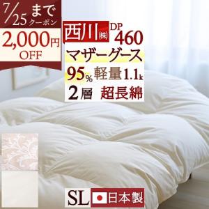 西川（nishikawa） マザーグース 羽毛布団 シングル ハンガリー産
