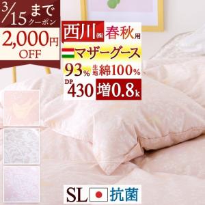 0.7kg 合い掛け羽毛布団 ポーランドマザーグース93％ 80超長綿