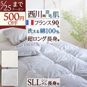 西川（nishikawa） 羽毛肌掛け布団 ダブル 東京 リビング 増量0.5kg 側