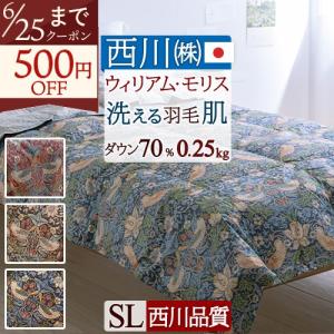 ロマンス小杉 V&A ウィリアムモリス 羽毛肌掛け布団 シングルロング