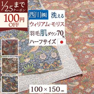 西川 羽毛 肌掛けふとん ダウンケット サンダーソン/sanderson