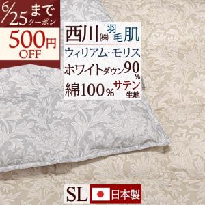 ロマンス小杉 V&A ウィリアムモリス 羽毛肌掛け布団 シングルロング