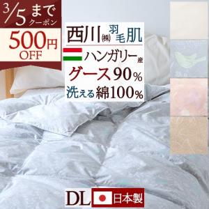 西川（nishikawa） 羽毛肌掛け布団 ダブル 東京 リビング 増量0.5kg 側