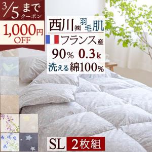 西川（nishikawa） 羽毛肌掛け布団 シングル 東京 増量0.4kg 側生地綿