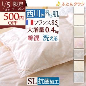 羽毛布団　肌掛け布団　０.４kg 日本製 a-04.jpg