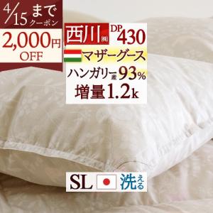 西川（nishikawa） 羽毛合掛けふとん 日本製 チェコ産ホワイトグース93