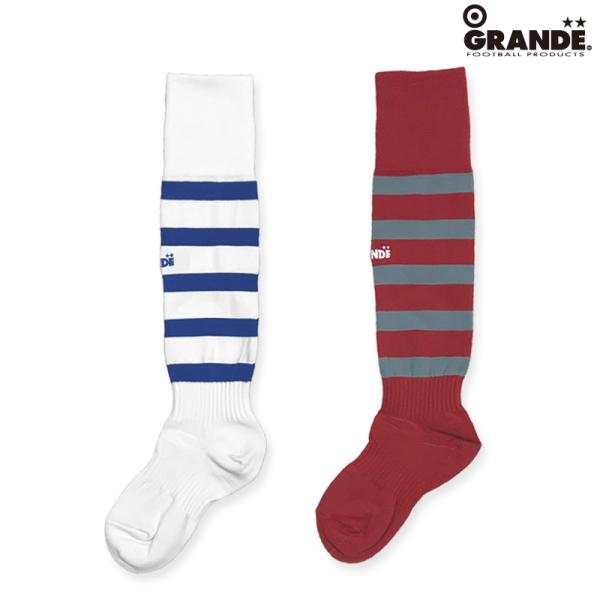 グランデ/GRANDE ロングソックス/ボーダーサッカーソックス（GFPH12904）