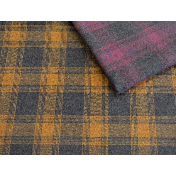 綿100％ 杢 起毛 へリンボンチェック 生地 日本製 先染め ハンドメイド 新潟  ASK-AW-...