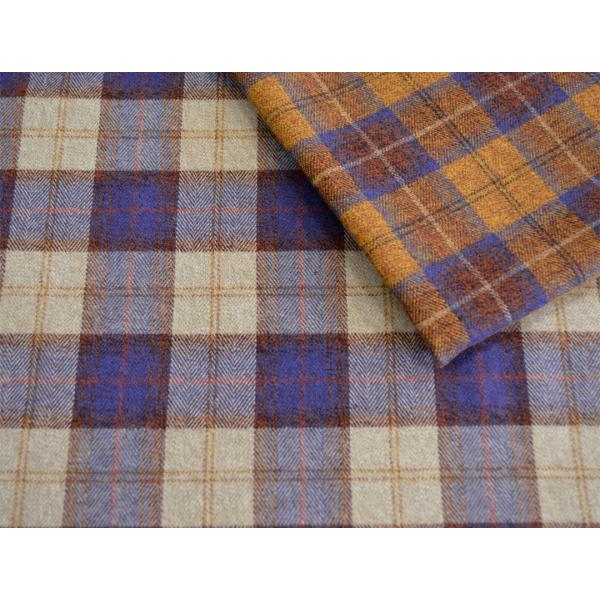 綿100％ 杢 起毛 へリンボンチェック 生地 日本製 先染め ハンドメイド 新潟  ASK-AW-...