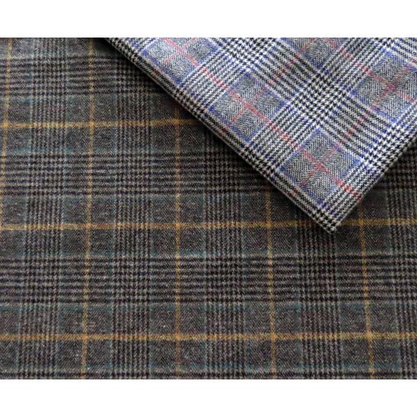 綿100％ 杢 起毛 へリンボンチェック 生地 日本製 先染め ハンドメイド 新潟 ASK-AW-1...