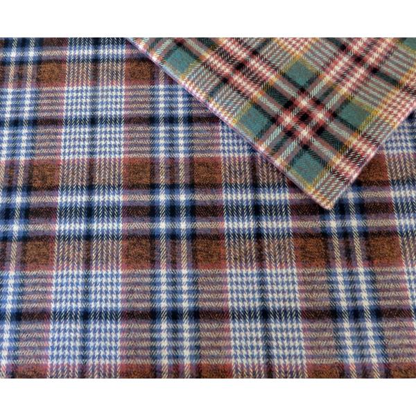 綿100％ 杢 起毛 へリンボンチェック 生地 日本製 先染め ハンドメイド 新潟 ASK-AW-1...
