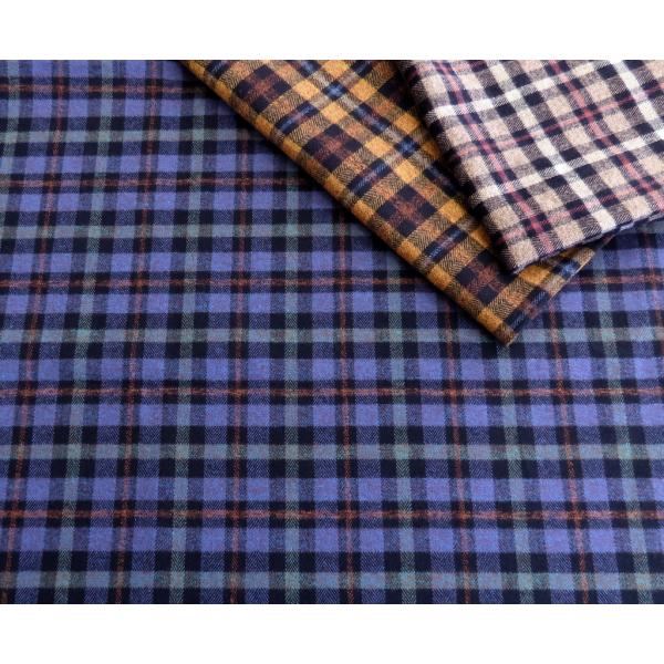 綿100％ 杢 起毛 へリンボンチェック 生地 日本製 先染め ハンドメイド 新潟 ASK-AW-1...