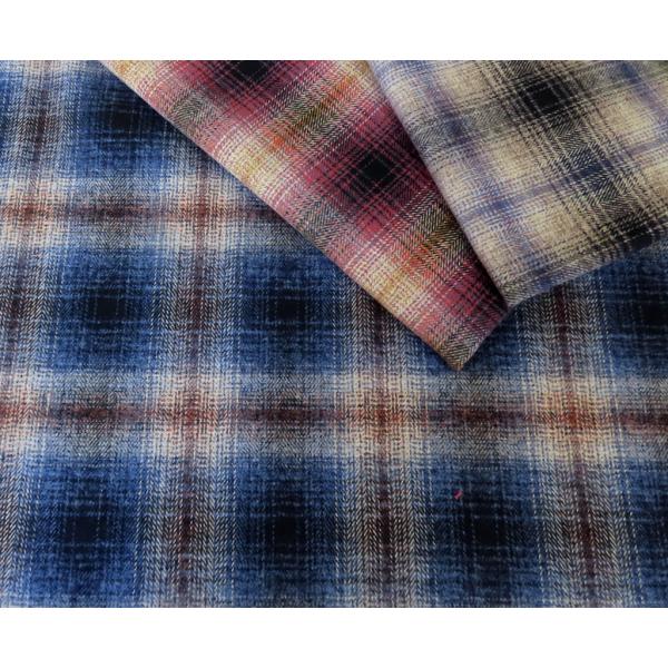 綿100％ 杢 起毛 へリンボンチェック 生地 日本製 先染め ハンドメイド 新潟 ASK-AW-1...