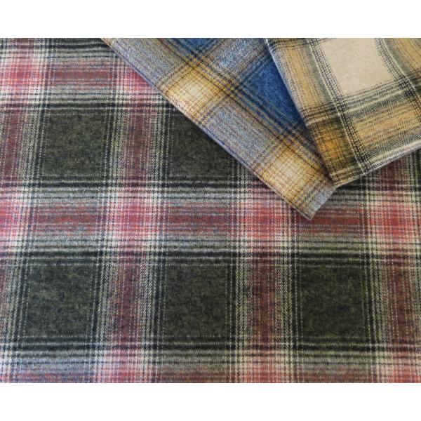 綿100％ 杢 起毛 へリンボンチェック 生地 日本製 先染め ハンドメイド 新潟 ASK-AW-1...