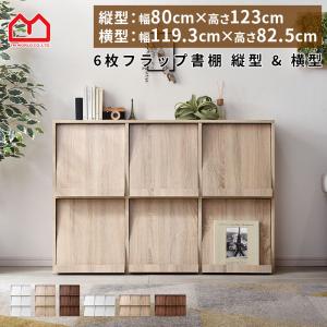 収納棚 扉付き フラップチェスト フラップ扉6枚タイプ 本棚 大容量