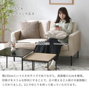 ソファ 二人掛け コンパクト ベロア おしゃれ...の詳細画像5
