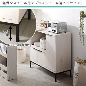 ゴミ箱上ラック レンジ台 ロータイプ 幅110...の詳細画像2