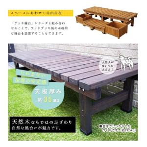 天然木 180×58cm ウッドデッキ 木製デ...の詳細画像2
