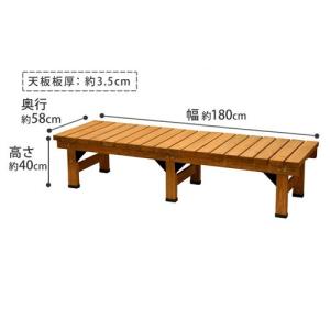 天然木 180×58cm ウッドデッキ 木製デ...の詳細画像5