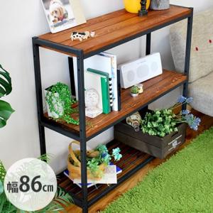 東谷 什器 スチールラック 棚板 木製 ラック 収納棚 4段 レトロ