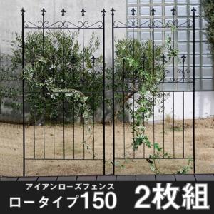フェンス アイアンフェンス 2枚組 ロータイプ 高さ156cm ガーデン