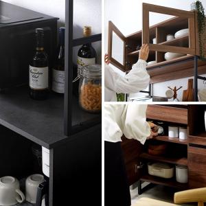 食器棚 おしゃれ 幅90cm レンジ台 キッチ...の詳細画像4