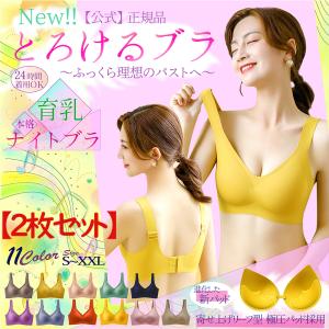 ナイトブラ ブラジャー ノンワイヤー シームレス 2枚セット 期間限定数量限定特別価格 育乳 脇肉補正 【正規品】ブラトップ スポーツブラ 高級SPANDEX使用
