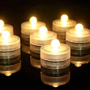 AITOO LED潜水キャンドルライト 防水 電池付き ろうそく 癒しの灯り 花瓶ライト 水中照明 蝋燭 無煙 電飾 おしゃれ パーディー クリスマス