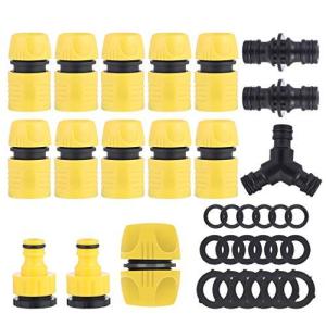 iplusmile 点滴灌漑 バーブ ホースコネクタプレミアムプライム チューブ アダプタ 1/2インチ プラスチックク イックコネクタジョイントアダ
