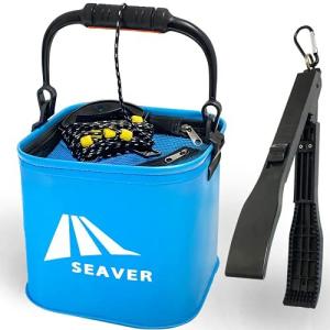 SEAVER 釣り 水汲み バケツ バッカン 22cm プライヤー フィッシュグリップ