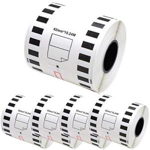 ブラザー用 ピータッチ DKテープ (感熱フィルム) DK-2606 互換品 長尺フィルムテープ (黄色) 黄 62mm×15.24m 5個セットの商品画像
