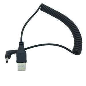 Ulyris USB 2.0伸縮ケーブル USB2.0 オス to DC3.5 mm x 1.35 mmオス クコンバータ電源接続ケーブル 伸縮調節可