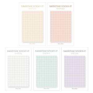 モノライク スムージー グリッド スティッキー Smoothie Grid sticky-it - 5セット粘着メモ用紙 50シートお互い違うデザイン