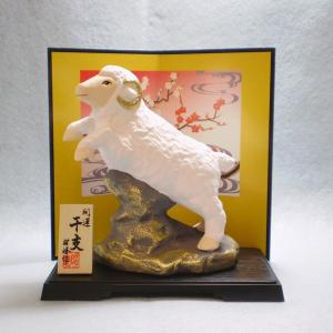 干支置物「羊」(ひつじ)大サイズ/奈良一刀彫/楠/人形/ヒツジ/ひつじ/羊