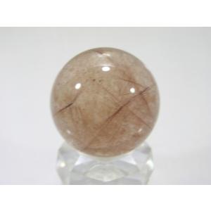 ルチルクォーツ（針水晶）原石 スフィア 丸玉 風水天珠堂 220115-8