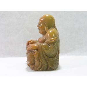 七福神 希少 寿山石彫刻 の布袋 福の神 富貴...の詳細画像1