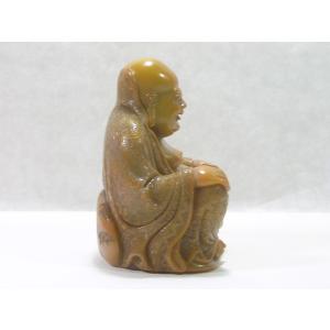 七福神 希少 寿山石彫刻 の布袋 福の神 富貴...の詳細画像3