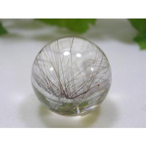 ブラックルチルクォーツ（黒針水晶）丸玉 天然石 原石